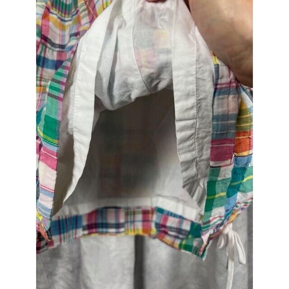 Talbots Woman’s Madras Plaid Lace Up Sides Skirt Size 2 - Picture 4 of 7